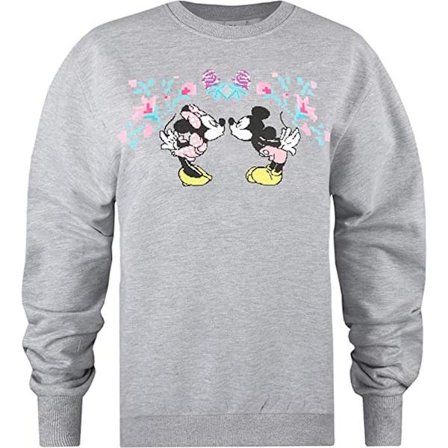 Disney Dam/Dam Mickey & Minnie Mouse Cross Stitch Sweatshirt
