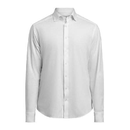 J.Harvest & Frost Ib132 Interlock Knit Slim Skjortor Herr Vit M 39/40