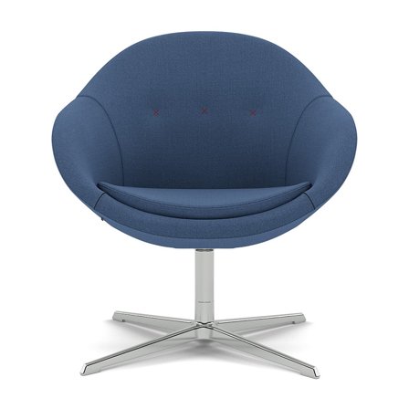 Varier Furniture Kokon Club - Blue Wool - Chrome base