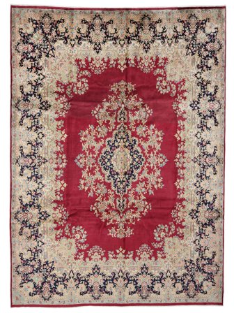 Kerman Rug Hand Knotted 300X400 Brown/Dark Red Persia