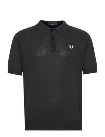 Raglan/S Knit Shirt Black Fred Perry