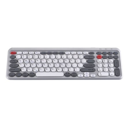 Ergonomisk Bluetooth-kompatibelt 2,4G-tastatur praktisk for 3 enheter Tastatur Koble til med innebygd oppladbart batteri