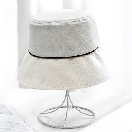 Hink med broderad smiley - fiskarehatt - solskydd