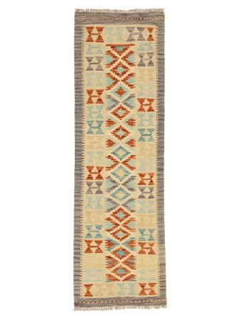 Tessuto A Mano Kilim Afghan Old Style Tappeto 61X195 Di Lana Piccolo
