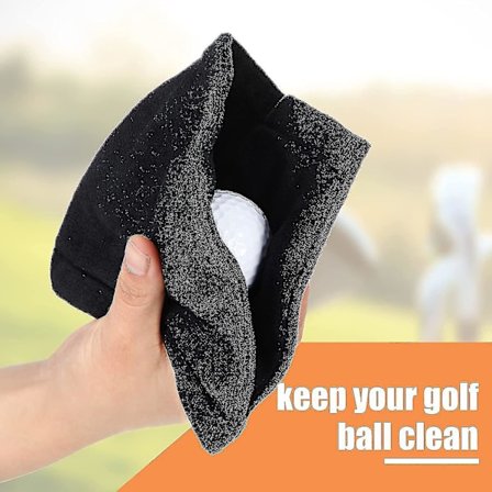 Golf-pallopyyhe 5,5 x 5,5 tuumaa Musta Golf Kostea Ja Kuiva Golf-pyyhe Tasku Golf-pyyhe Leikkurilla Pallopyyhe Golf-pallopyyhe Golfkentän 