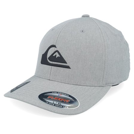 Quiksilver - Gris flexfit Gorra - Amped Up Sleet Heather Stretch Fit Flexfit @ Hatstore