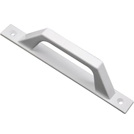 Rett håndtak i hvit aluminium for skyvedører eller avtakbare dører