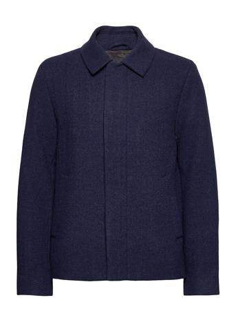 Herringb Wool Jacket Blue Lyle & Scott