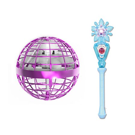 Lila färgad flygande spinner magisk lysande flygande boll mini drönare