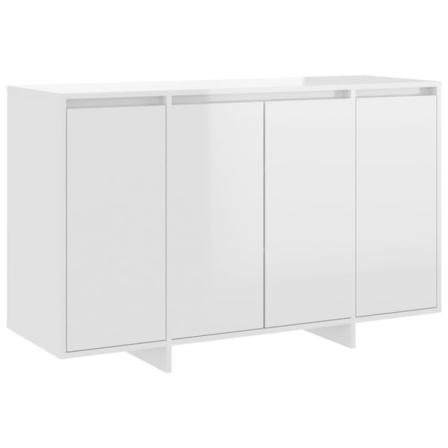 Vidaxl Skänk Vit Högglans 120x41x75 Cm Spånskiva Vit