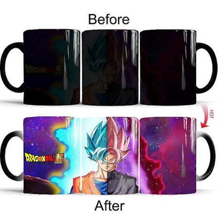 Dragon Ball Farveskiftende Keramisk Krus Tegneserie Vandflaske Anime Kawaii Kaffekop Tekopper Kaffekop Børnefødselsdagsgaver Legetøj[YJD]