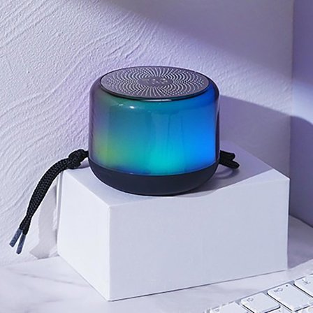 Clearance Tg363 Trådløs Bluetooth-høyttaler Desktop Cool Bærbar Bærbar Mini Subwoofer Liten Lydhøyttaler(Svart)