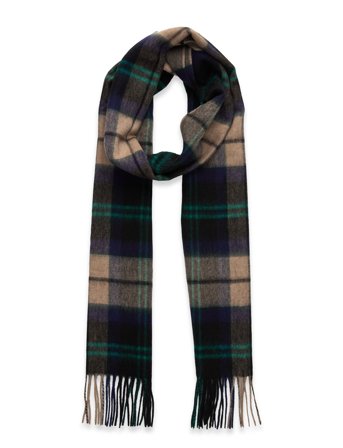 Barbour Barbour Wool Cashmere Tartan Scarf - Navy - ONE SIZE