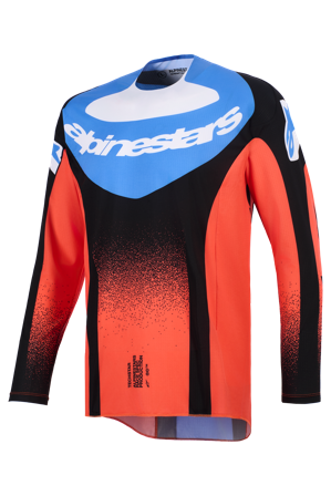 Bluză Motocross Alpinestars Techstar Knif portocaliu/negru/albastru UCLA S