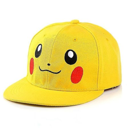 Anime Pokemon Baseball Cap Peaked Cap Anime Figure Pikachu With Ears Cotton Universal Adjustable Cosplay Hat Birthday Gifts