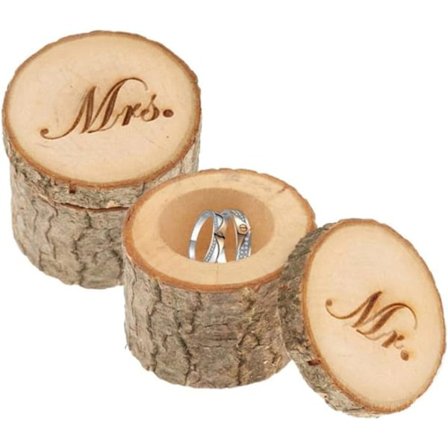 Puinen sormuslaatikko 2 kpl Hääbändi Sormuslaatikko Puinen laatikko häihin