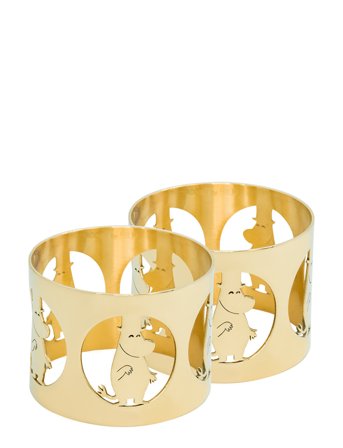 Hilke Collection Napkinrings Hilke X Moomin, Moominpappa - Gold - 5X5CM