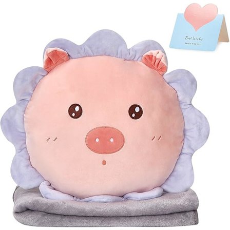 Griskudde med bekväm filt kudde mjuk plyschleksak söt St