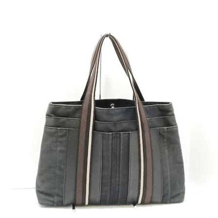 Hermès Vintage, Pre-owned Cotton Tote Zwart, Dames, Maat:ONE Size,leather
