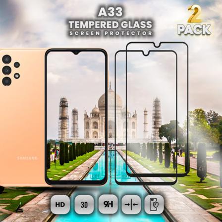 2 Pack Samsung Galaxy A33 - 9h Härdat Glass - 3d Super Kvalitet