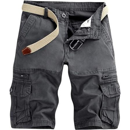 IC Cargo-shorts for menn Lettvektsbukser med multilommer casual uten belte