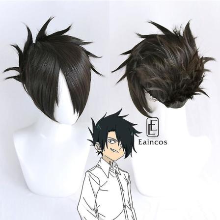 Anime Yakusoku No Neverland The Promised Neverland Ray Cosplay Peruk Herr Dam Värmebeständig syntet