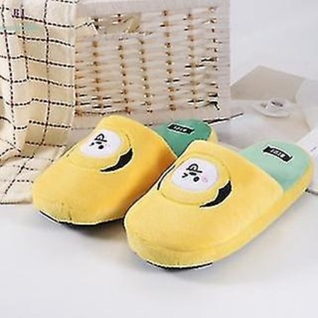 Kpop Bts Bt21 Unisex Varm Plåstertofflor för Hemmet med Halksäker Sula -ES