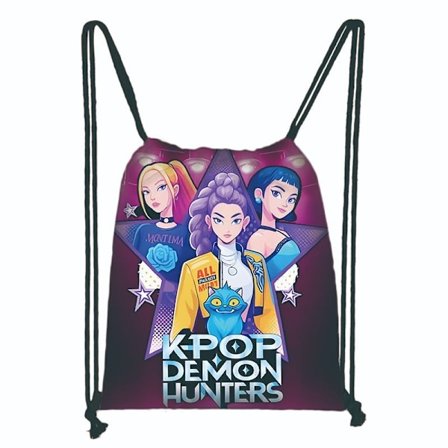 Kpop Demon Hunters Oxford Stof Snørepose – Studenter Taske. Style 30