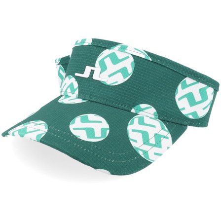 J.Lindeberg - Grønn visor Caps - Samir Print Rain Forest Sphere Dot Visor @ Hatstore