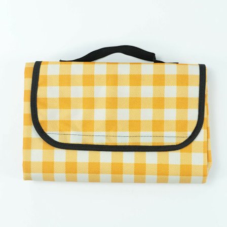 TRIO Picknickfilt Strandfilt Picknickmatta Vattentät Anti-Sand Campingfilt för Familj Vänner Strand Camping Resor Användning (150 x 200, Gul)