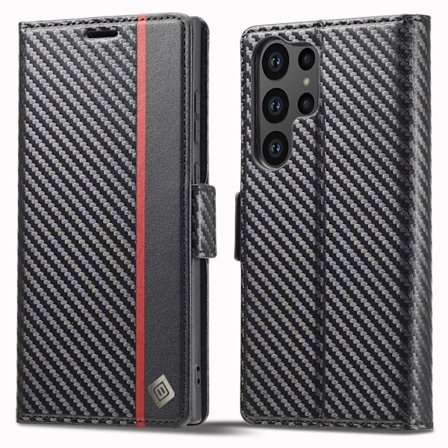 LC.IMEEKE Lommebokveske for Samsung Galaxy S24 Ultra - Svart