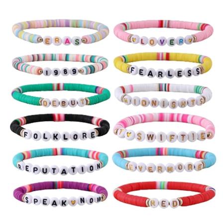 12 stk. 1989 Reputation Venskab Armbånd DIY Eras Armbånd Til Eras Musik Til Elsker Musik Fans Til Swiftie Fans (FMY)