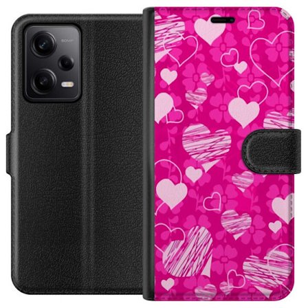Yhteensopiva Lompakkokotelo Xiaomi Xiaomi Redmi Note 12 Pro PopSydänKuviointi