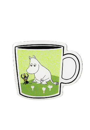 Arabia Mumin magnet Mumintrollet Dekoration Grön 8 CM