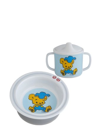 Rätt Start Bamse, Bowl And Cup, Yellow - Blue - ONE SIZE