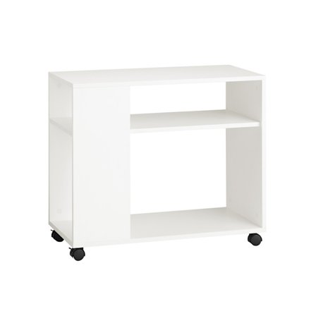 SoBuy Stuebord med 2 hylder i hvid 70x35x61.5cm, moderne FBT34-W