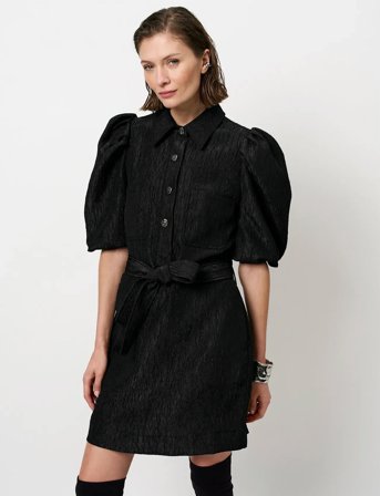 Dante6 Dante6-Koda Shirt Dress - Black - 36