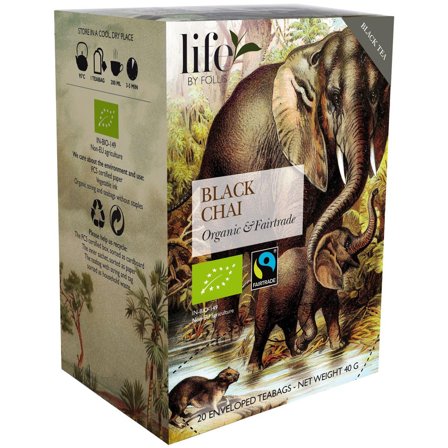 LIFE BY FOLLIS Te svart chai 20/fp - Lyreco - Kök och servering - Kaffe och te - Te