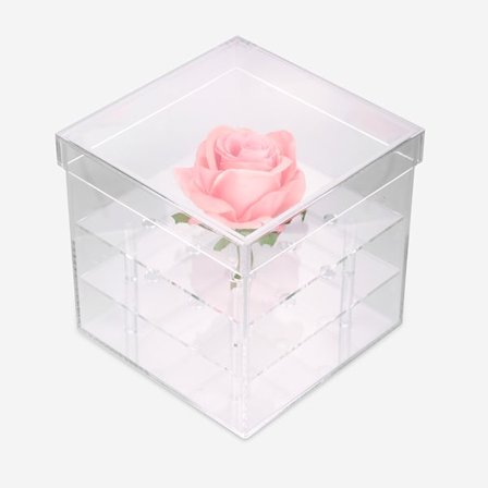 Kosmetikkboks Rose Keep Box Vannstråle For Blomsterarrangør Sminkeoppbevaringsboks Kiste 9hull