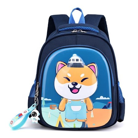 Studenterrygsæk børnehavebørn lille rygsæk dreng og pige baby sød tegneserie rygsæk barn flow rygsæk-mørkeblå