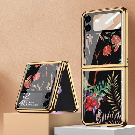 Gkk Floral Plating Case För Samsung Galaxy Z Flip3 5g