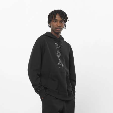 Salomon - Tussenlagen Kleding Worthy Hoodie M - Deep Black