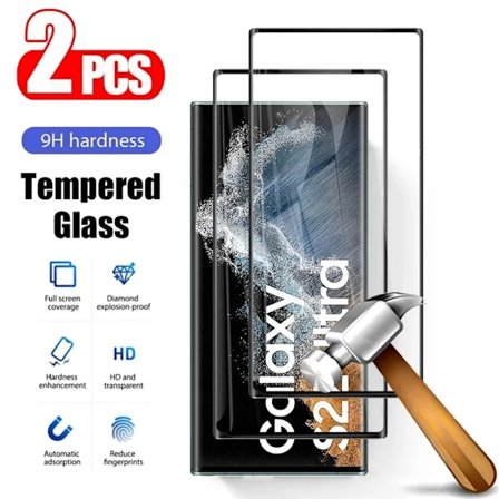 2 STK Härdat Glas För Samsung Galaxy S22 Ultra S21 S23 Plus Skyddsglas För s20 s21 FE S23 Plus s22 Skärmskyddsfilm