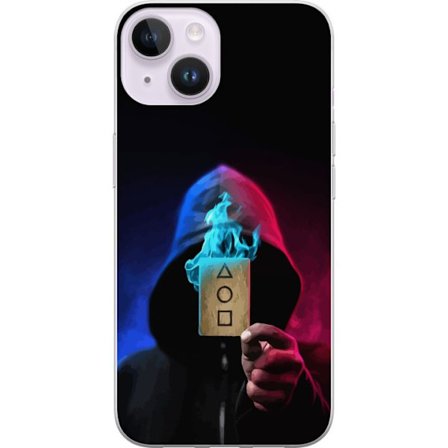 Kompatibelt Mobilskal till Apple Apple iPhone 14 Squid Game Netflix affisch koreansk överlevnadsdrama serie mask huva kort retro fanart design utskri