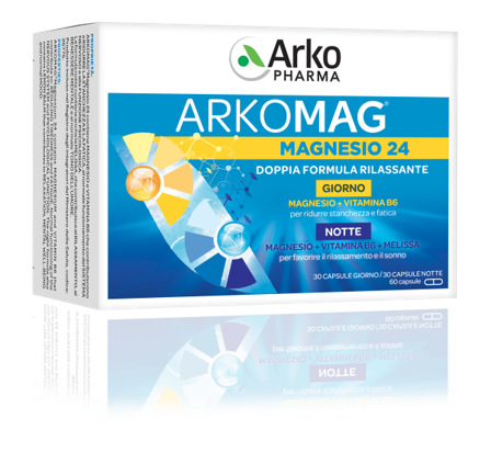 Arkopharma Magnesio 24 Giorno E Notte 60 Capsule