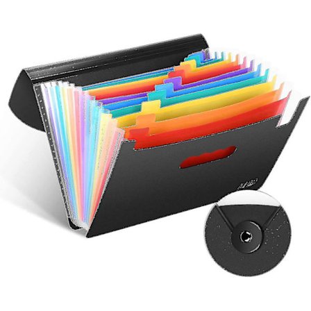 Dokumentmapp A4 Fackmapp Filorganisatör Med Elastiskt Band Och Locki
