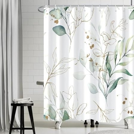 1 kpl Eukalyptuslehdet Suihkuverho, Botaaninen Vihreä Lehti Suihku