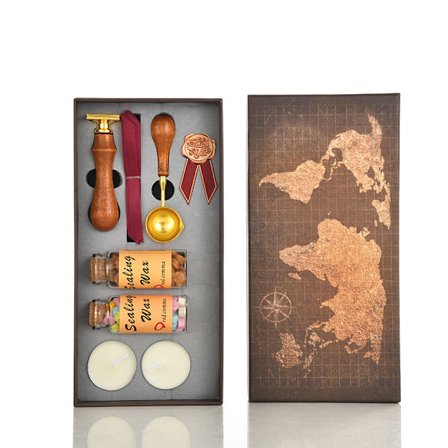 1 sæt DIY-kits frimærker vintage dekor forsegling voks forsegling voks stempel s