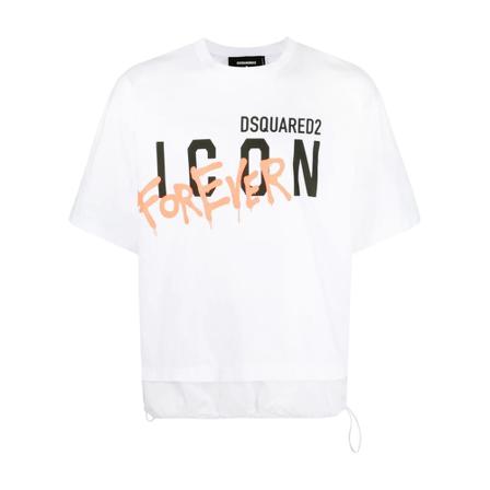 Dsquared2 - T-shirts - Vit - Herr - Storlek: S, Herr, Storlek: S