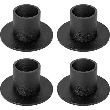 4 mustaa kynttilänjalkaa, antiikkiset kynttilänjalat, maalaistalot, koristeet, juhlat